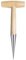 Fioriera da giardino in acciaio inox da 28 cm con manico in legno per bulbi e fori da giardino