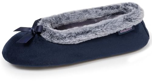 Isotoner Pantofole pantofole Ballerine donna suola ultra morbida, comode, suola in memory 39/40