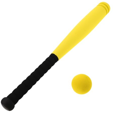 Mipcase Bat De Baseball Doux pour Enfants Jouets De Batte De Baseball Entraîneur -Ball Eva Jaune