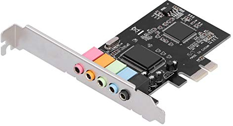 ASHATA PCI Express Sound Card,PCI-E 5.1 Stereo Adapter Card,CMI8738 Chip 6Channel,Support for Windows 7,for Desktop Computer,for Home Theater,Large 3D Games