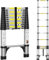 BOWEITI 12.5FT Telescoping Ladder, Aluminum Collapsible Ladder w/Non-Slip Feet, Lightweight RV Compact Ladder, Telescopic Ladder for RV, Household, Outdoor, 330lbs Capacity Extension Ladder (3.8m)