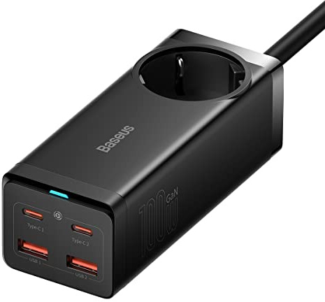 Baseus Gan3 Pro Charger 2xUSB + 2XUSB-C + 100W Socket