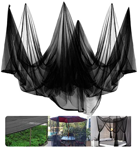 39 x 10 Ft Mosquito Netting for Garden Patio, Breathable Mesh Net for Bird and Insect Protection, Plant Cover for Vegetables, Fruits and Flowers, 3x12m Black