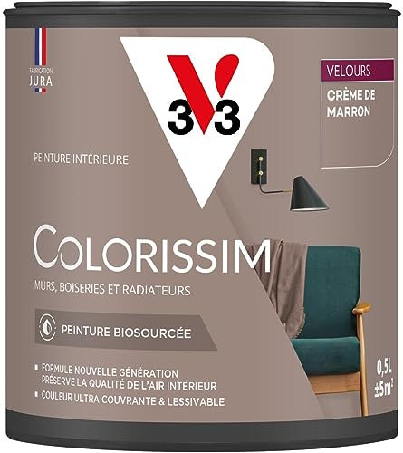 V33 Peinture multi-supports Colorissim® Crème de marron Velours 0,5L
