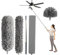 Euleryoo Plumeau Télescopique 5 Pièces - Tête De Loup Longueur Maximale 250cm - Microfibre Lavable pour Plafonds, Stores, Toile D'Araignée
