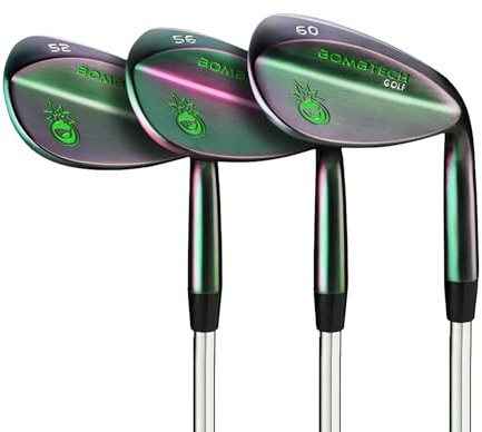 Bombtech Golf Herren Bombtech 52, 56, 60 Wedge Set Golfschläger, Midnight Shadow