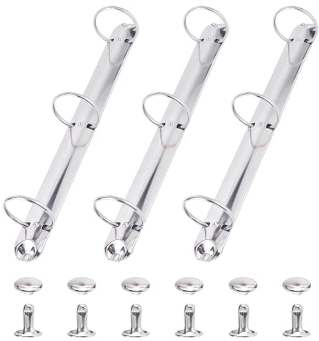 GORGECRAFT 3 Set Mit 3 Ringbuchmechanismen Eisenbinder Ersatzset O Ringe Loseblatt Buchbinder Metallbinderücken Kämme Zum Selbermachen Schulnotizbuch Dokumentenorganisation Planer