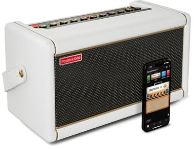 Positive Grid Spark 2 50W Smart Guitar Practice Amp & Bluetooth Speaker with Built-in Looper, AI Features & Smart App for Electric, Acoustic, & Bass Guitar – Pearl