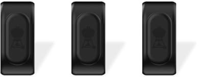 Crochets porte-ustensiles Weber Works / Lot de 3 crochets à clipser compatibles avec les barbecues et planchas possédant des rails latéraux Weber Works, passe au lave vaisselle, 5,3 x 2,3 x 4,7 cm