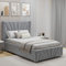 Blisswood Single Ottoman Bed Frame – Upholstered 3ft Bed with Headboard, Wooden Slats & Gas Lift-Up Storage Base – Small Single Bed for Kids Teens Girls or Guest Bedroom (90x190 cm Grey_No Mattress)