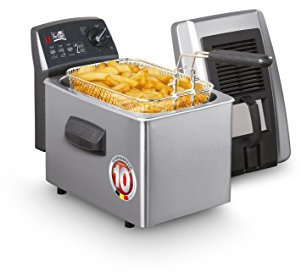 Fritel Friteuse Turbo SF® 4170-3 L - 2400 W - Couvercle avec filtre + Fenêtre de contrôle - 2 à 4 personnes - Huile + graisse solide