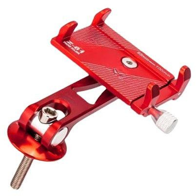 Beimus Support de téléphone en alliage d'aluminium pour vélo - Pinces de téléphone - Fixation sur le dessus - Réglable - Antidérapant