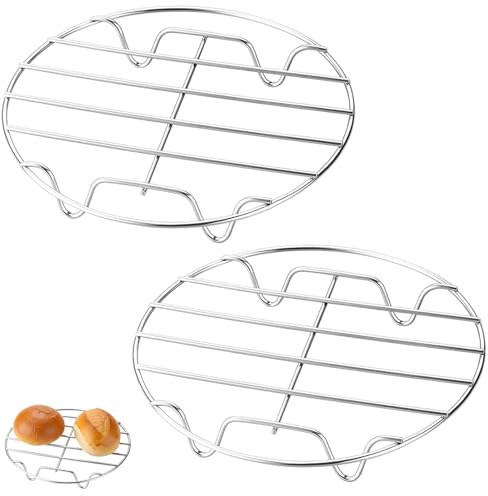PDirat Inserto de vapor, 2 piezas de acero inoxidable, inserto de vapor para olla y vapor, práctico inserto de cocción para ollas, ideal para cocina saludable