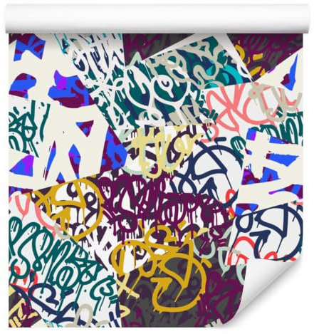 Wallero Papier peint intissé Graffiti 50×1000 cm
