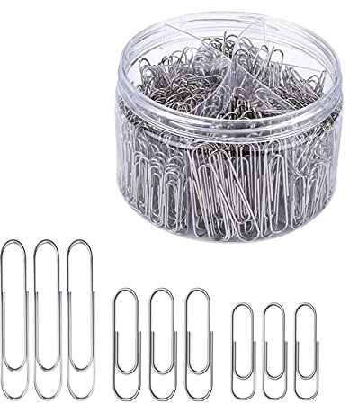 Büroklammern,700 Stück Metall Büroklammern 3 Größen Silbe Büroklammer,rostbeständig und langlebig mit Kunststoffbox für Büro Schule und Persönlichen Gebrauch(28 mm, 33 mm, 50 mm)