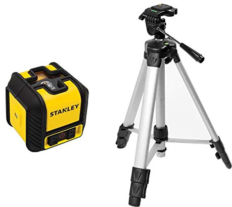 STANLEY STHT77498-1 Livella Laser, CUBIX, Croce & STANLEY 1-77-201 Treppiede fotografico ALU5025 per livelle laser.