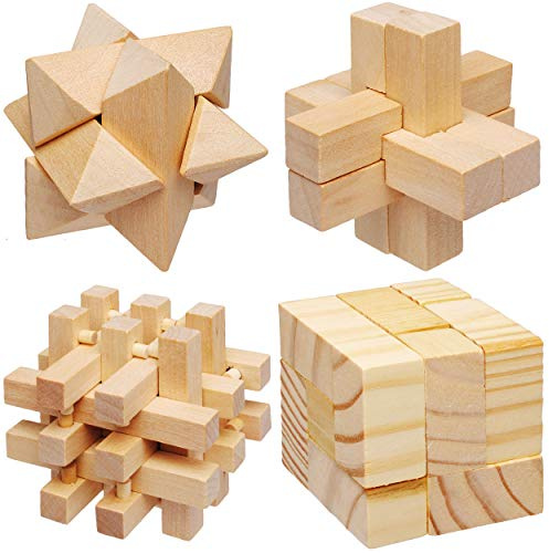 alles-meine.de GmbH Knobelspiel & Logikspiel - Geduldspiel - aus Holz - 3D Holzpuzzle - Knobelwürfel - Gedächtnisspiel/Geschicklichkeitsspiel - Denkspiel - Würfel - Geduldsspie..