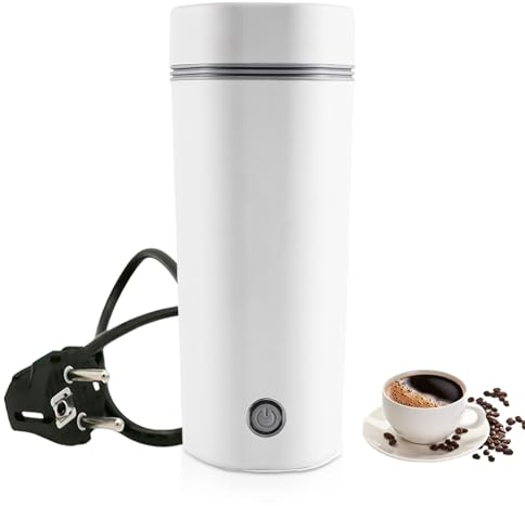 Reise Wasserkocher,450 ML 220 V/300W Kleiner Tragbarer Elektrischer Wasserkocher,Tragbarer Wasserkocher,Reise-Elektrisch-Wasserkocher Für Unterwegs,Teezubereitung,Wasser(Weiß)
