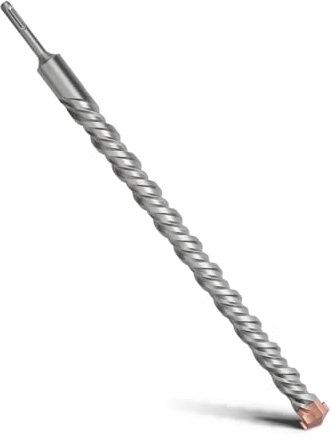 MOXPIFY 40 x 500 mm SDS Plus Broca con doble hélice, para hormigón, piedra, piedra natural