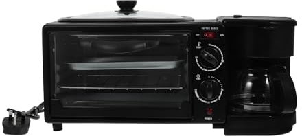 Alipis 3-in-1 Breakfast Maker Station Breakfast Machine Sandwiches Oven Electric Breakfast Maker for Eggs Meat Sausage Bacon