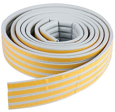 SHINEOFI 2 Rollen Tür- und Fensterdichtung Fensterputzen fenster dichtleiste Türdichtleiste Kleberaufkleber Ethylen-Propylen-Kautschuk Hellgrau