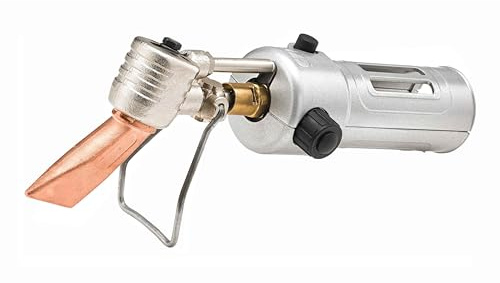 CFH Fer à souder en cuivre PK 932 - Fer à souder mobile à gaz avec allumage piézoélectrique - 240 g - Fer à souder souple pour gouttières, tôles de cuivre et d'acier - Sans gaz spécial