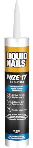 Liquid Nails 56198673380 LN-2000 FuzeIt All Surface Construction Adhesive (9-Ounce) , Gray