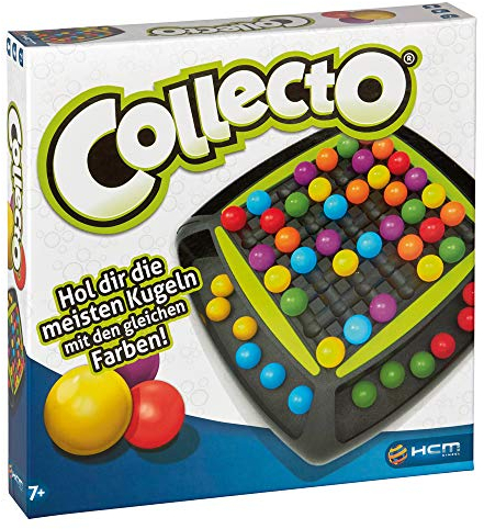 HCM Kinzel Collecto – Taktikspiel mit bunten Kugeln, Denkspiel für 2–4 Spieler, fördert Logik & Strategie, Spielspaß für die ganze Familie, ab 7 Jahren
