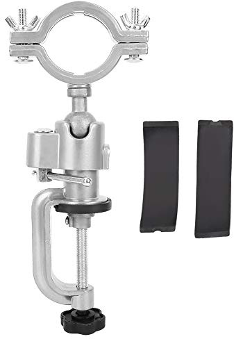 Support de perceuse électrique, support de meuleuse électrique à rotation à 360 ° en alliage d'aluminium pour la fixation de la perceuse électrique, de la perceuse pneumatique, de la meuleuse électriq