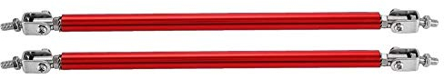 Front Splitter Lip Stützstangen 1 Paar einstellbare 20 cm Auto Front Stoßstange Stützstange Strebe Lip Splitter Diffusor Federbeinstange Spurstangen Auto Modifikation Stützstange(rot)