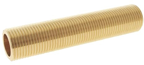 SOMATHERM FOR YOU, Tube fileté laiton brut à visser Mâle 15/21 - Longueur 10 cm - Sachet de 2 pièces - Raccord durable pour eau chaude/froide, idéal pour installations sanitaires