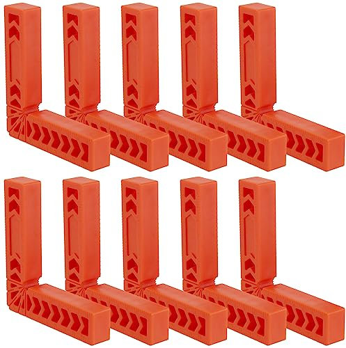 FUNSUEI 10 PCS 4 Inch Positioning Squares, 90 Degree Corner Clamp, Right Angle Clamp Woodworking Clamps for Woodworking, Picture Frames, Cabinets, Boxes