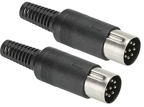 PATIKIL S-Vidéo DIN Mâle Prise 8 Broche Signal Transmission pour TV, Lecteur DVD Paquet de 2