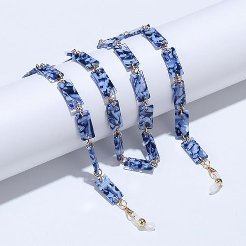 QQLADY Catene per Occhiali da Sole in Acrilico Leopardato per Occhiali da Donna con Cordino Intorno al Collo Collana con Catena per Occhiali con Catena per Maschera Vintage