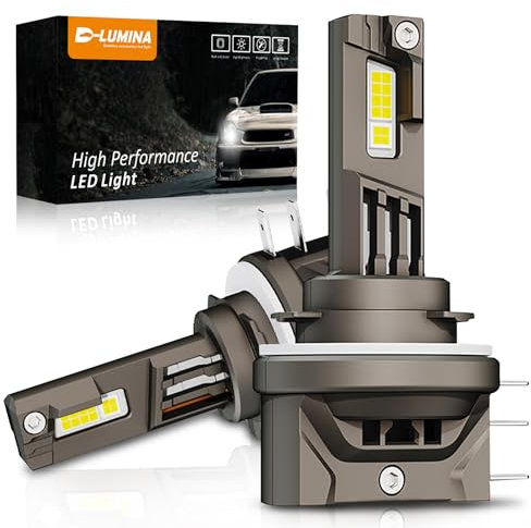 D-Lumina H15 LED Canbus Bulb, 50W 10000LM 6500K Anti-error Super Bright White High Beam Light and Daytime Running Light, With Fan Cooling Effect, 2 Pack