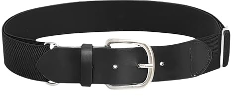 Elastic Belt for Kids, Reversible Adjustable Wide Braided Stretch Belts, Softball Baseball Elasticated Buckle Sports Belt for Girls Boys Children’s, Cow Leather Pin funky Colours Elastic Woven