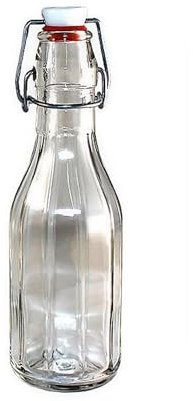 Giosal Set di Bottiglie Bottiglia Ermetica 250ml Tappo A Leva Trasparente Vino Acqua Bevande Conservazione (2)