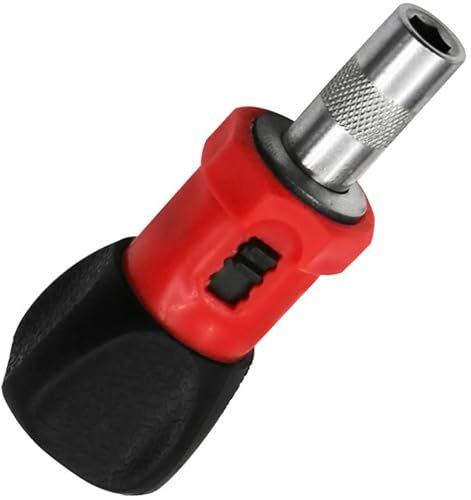 Uqezagpa Jeu de tournevis à cliquet courts avec interrupteurs et douilles hexagonales 1/4 Poignée antidérapante