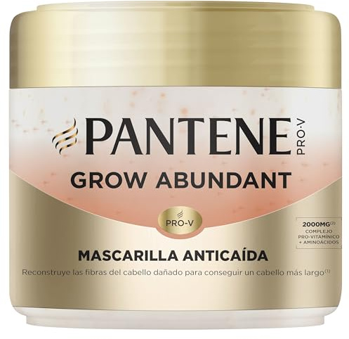 Pantene Grow Abundant Mascarilla Anticaída 300ml. Hace que Tu Cabello Seco y Dañado Sea Más Largo y 10 Veces Más Fuerte. Aumenta Su Resistencia. Con 2000 mg de Complejo Pro-Vitamina + Aminoácidos