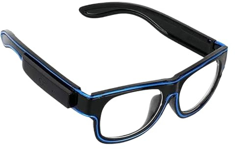 Gafas que brillan en la oscuridad - Gafas LED de neón | Sombras de fiesta luminosas | de accesorios de exhibición de disfraces con emisión de luz colorida, solución de ropa de entretenimiento