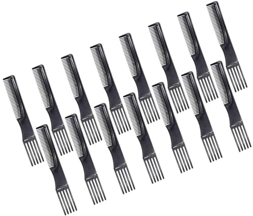 Ipetboom 15 Peines para Cortar y Peinar el Cabello de Doble Cara para Hombres y Mujeres, Compactos y Fabricados en Pp para Prevenir Daños