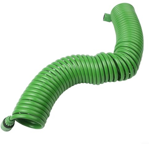 Tubo dell'acqua da giardino a bobina con connettori in plastica, design flessibile, per prato e piante da esterno, adatto per irrigazione di cortili e giardini, disponibile in lunghezze da 7,5 m, 10 m