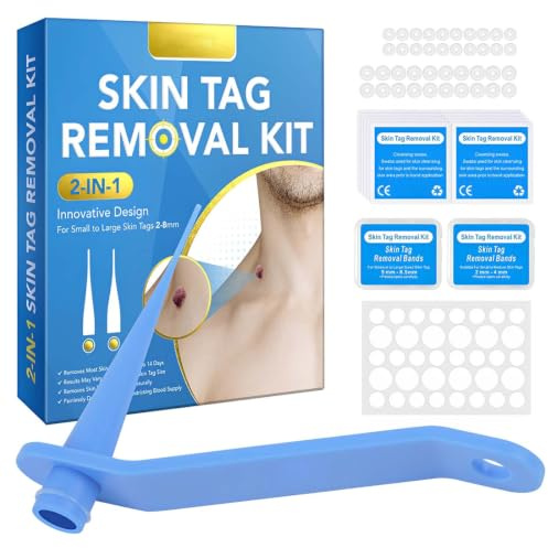 LAKVIL Eliminador de acrocordones, set para la eliminación eficaz e indolora de lunares y fibromas colgantes, ideal para el cuello, las axilas y el cuerpo