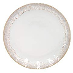 Casafina Ceramic Stoneware 9'' Salad Dessert Plate - Taormina Collection, White | Microwave & Dishwasher Safe Dinnerware | Food Safe Glazing | Restaurant Quality Tableware