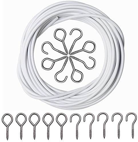 Net Curtain Wire 3 Meter includes 6 Eyes and 6 Hooks for hanging Curtains?