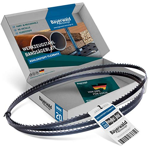 Lame de scie à ruban en acier à outils Bayerwald - 1425 x 6 x 0.36 x 14 / Bois, métaux non ferreux, plastique PVC, tôles fines/bande de scie adaptée à Kity. Interkrenn. Rexon. Haager. Budget