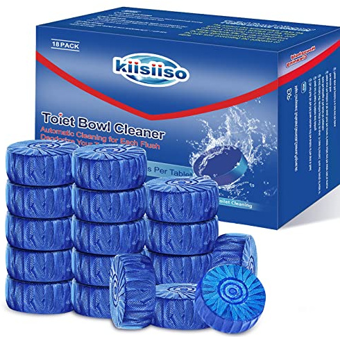 KIISIISO Toilet Bowl Cleaner Tablets,18 Pack, Auto Cleaning, Long-Lasting