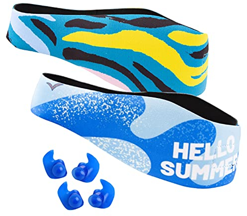 Schwimmen Stirnband für Kleinkinder, Kinder, Erwachsene - um die Ohren der Schwimmer zu schützen, Ohrenschutz - Wasser fernhalten Halten Sie die Ohrstöpsel im