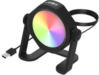 JOBY Beamo Studio Background Light, Mini Background Studio Light for Video, Kit for Content Creator, Background Light with 12 Colors, 360° Tilting, Compatible with GorillaPod, USB Background Light