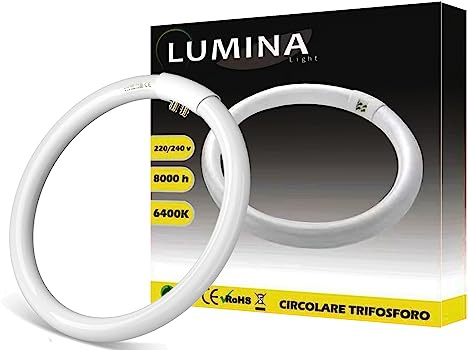 HYTAMA TOOLS LUMINA LIGHT - T9 Lampadina Fluorescente Attacco G10q Luce Bianca Fredda 6400K, Circolare, Vetro. [Classe di efficienza energetica A] (40)